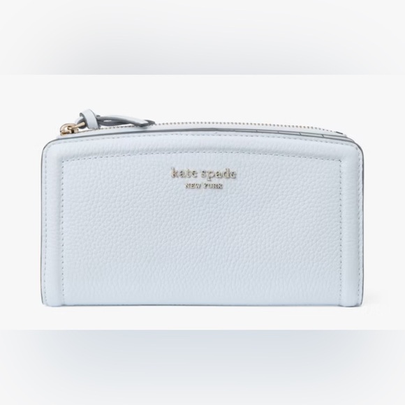 kate spade Handbags - Kate Spade Knott Slim Continental Wallet - Blue Pebbled Leather- NWT $168 MSRP